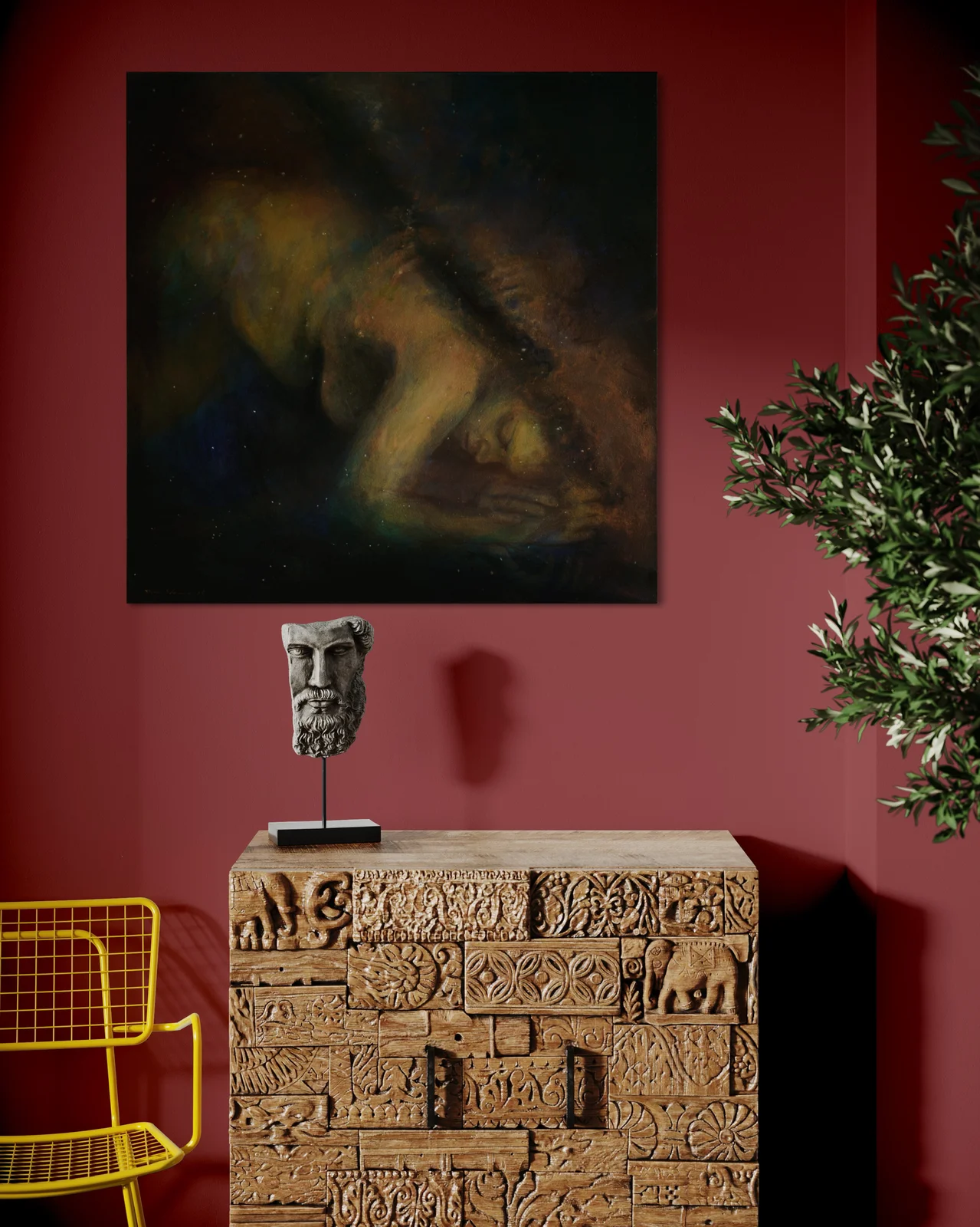 The healing powers of sleep, Billy Shannon's painting Self Healing view 3