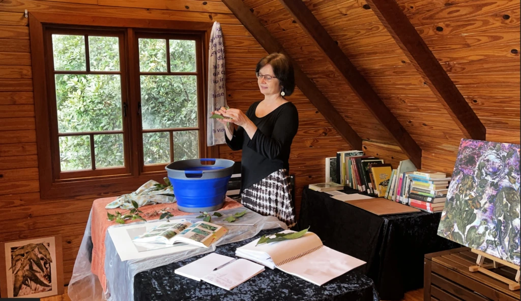 Renata Buziak at the Grooms Cottage Studio in Binna Burra
