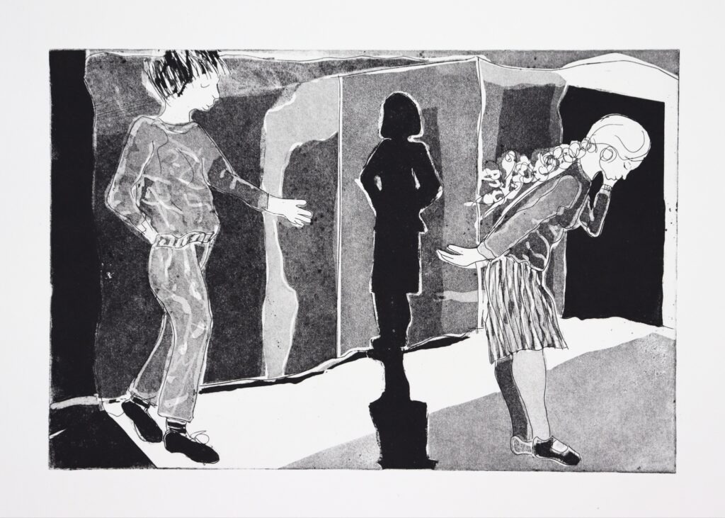 Shadowed by the Theatre of Life iii by Meredith Macleod is a reflective consideration of the loss of identity as one ages.